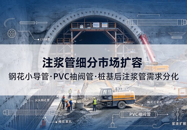 文水注浆管细分市场扩容，隧道钢花小导管、PVC 袖阀管、桩基后注浆管需求分化